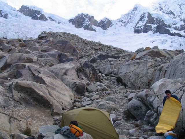 The moraine camp at 5000m