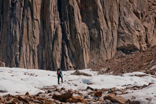 Louis approaching the basecamp